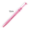A long, pink precision pick-up claw tool for jewelry making, measuring 12cm.