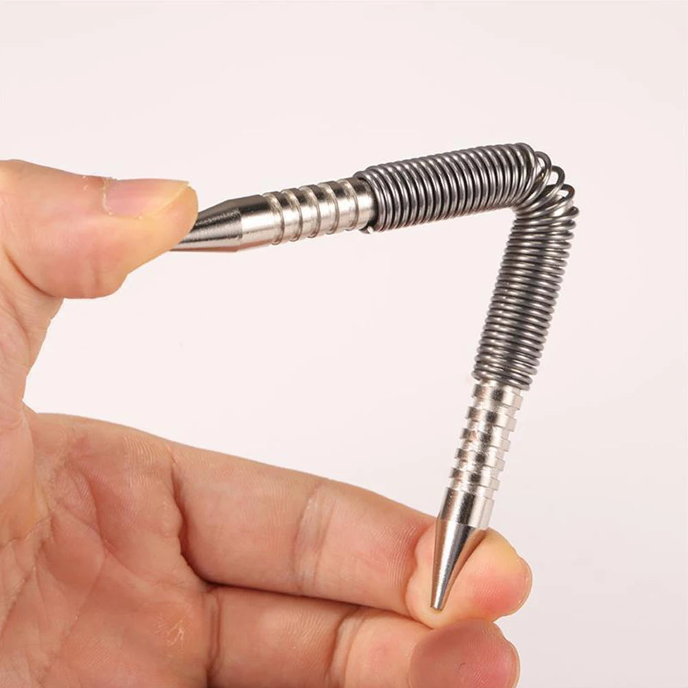 Spring-Loaded Dual-Head Nail Setter with Hinge Pin Remover (2-Piece Set)