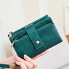 Vintage RFID-Blocking Triple-Fold Wallet with Double Zipper