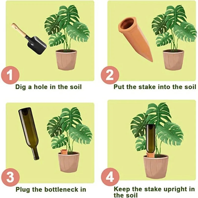 Terracotta Self-Watering Plant Stakes