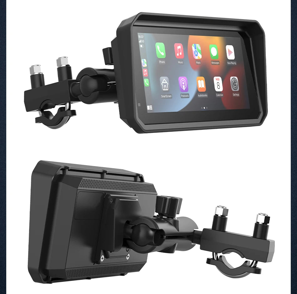 5/6.25 Inch Waterproof Motorcycle GPS with CarPlay and Android Auto