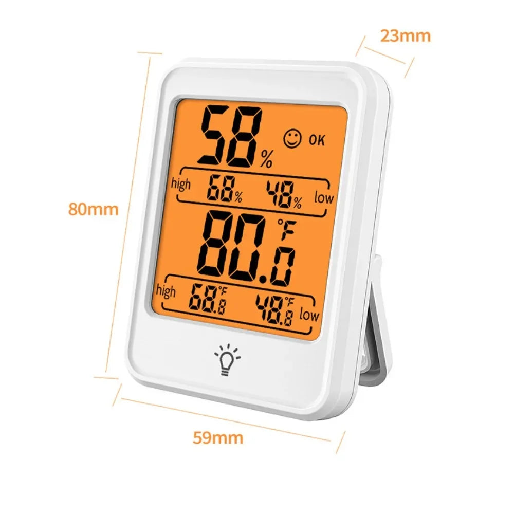 Digital Temperature and Humidity Monitor with Clock and Backlight