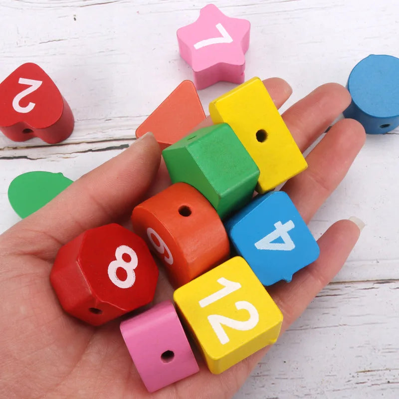 Wooden Shape & Number Sorting Clock Puzzle for Early Learning