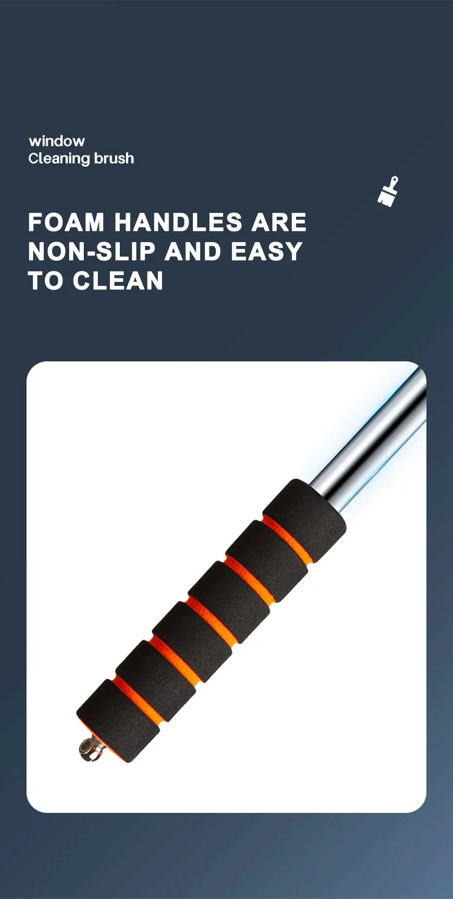 Telescopic Windshield Cleaning Brush with Soft Absorbent Head