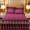 Lace Bed Skirt Set with Matching Pillowcases