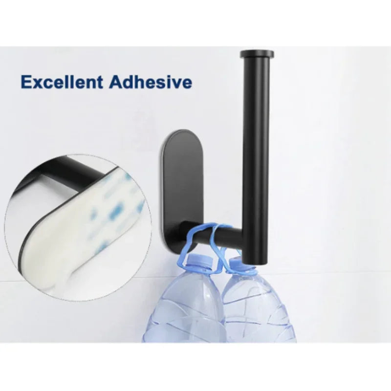No-Drill Stainless Steel Wall-Mounted Toilet Paper Holder