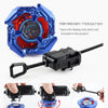 Instruction manual showing how to use a Beyblade launcher and gyroscope for the BX Bey Series.