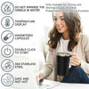Self-Stirring Travel Mug with Temperature Display