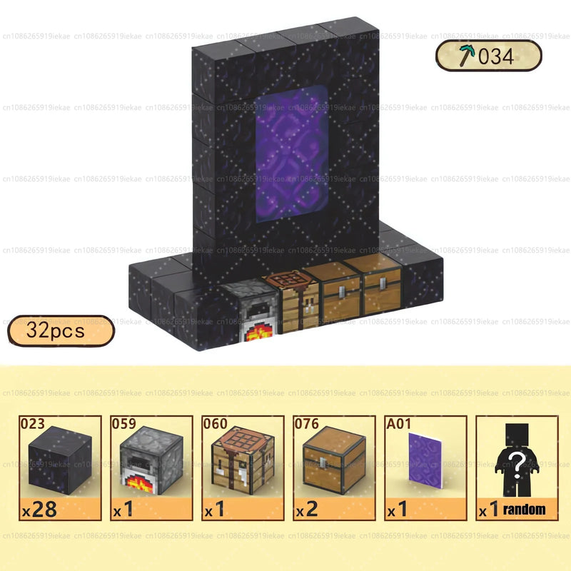 Magnetic Building Blocks Mine World Cube Set