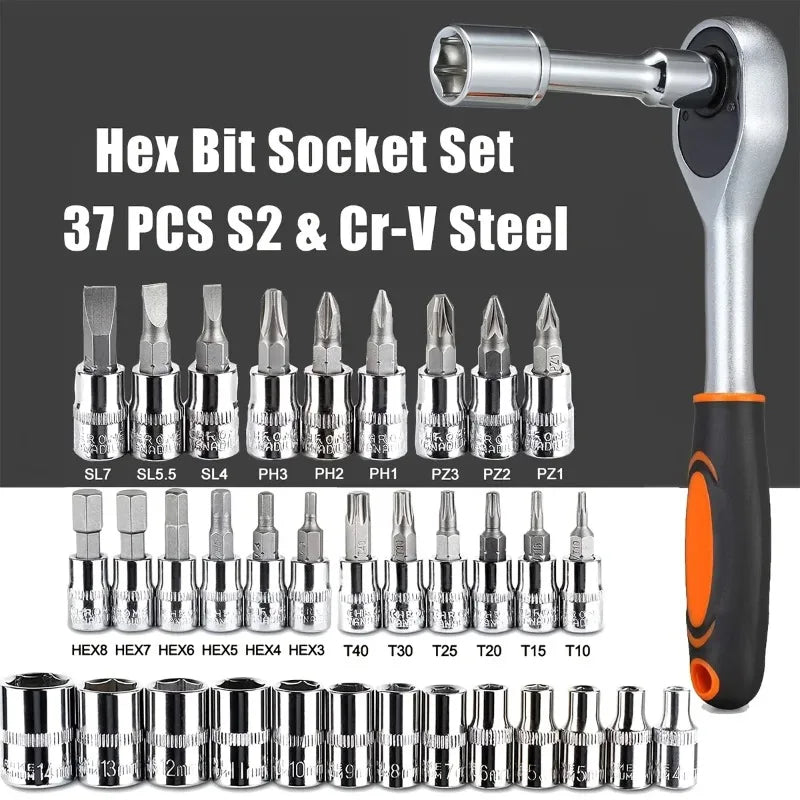 46-Piece Compact Socket Wrench Set