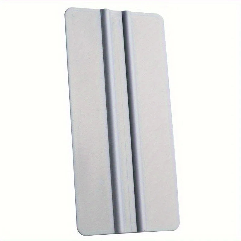 Silver scratch-free vinyl applicator tool with multiple ridges for crafts and wraps
