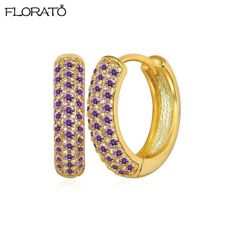 Minimalist CZ Huggie Hoop Earrings