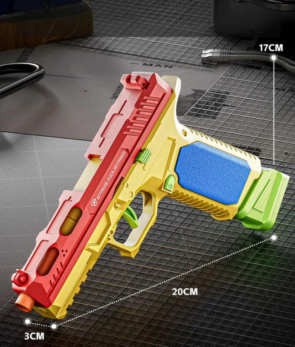 Building Block Toy Gun with Continuous Firing Blowback Action