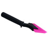 Black and pink rubber squeegee with an anti-slip nylon handle.