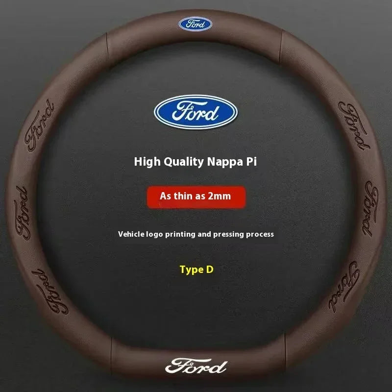 Carbon Fiber Steering Wheel Cover for Ford Models