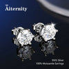 S925 Sterling Silver Moissanite Stud Earrings
