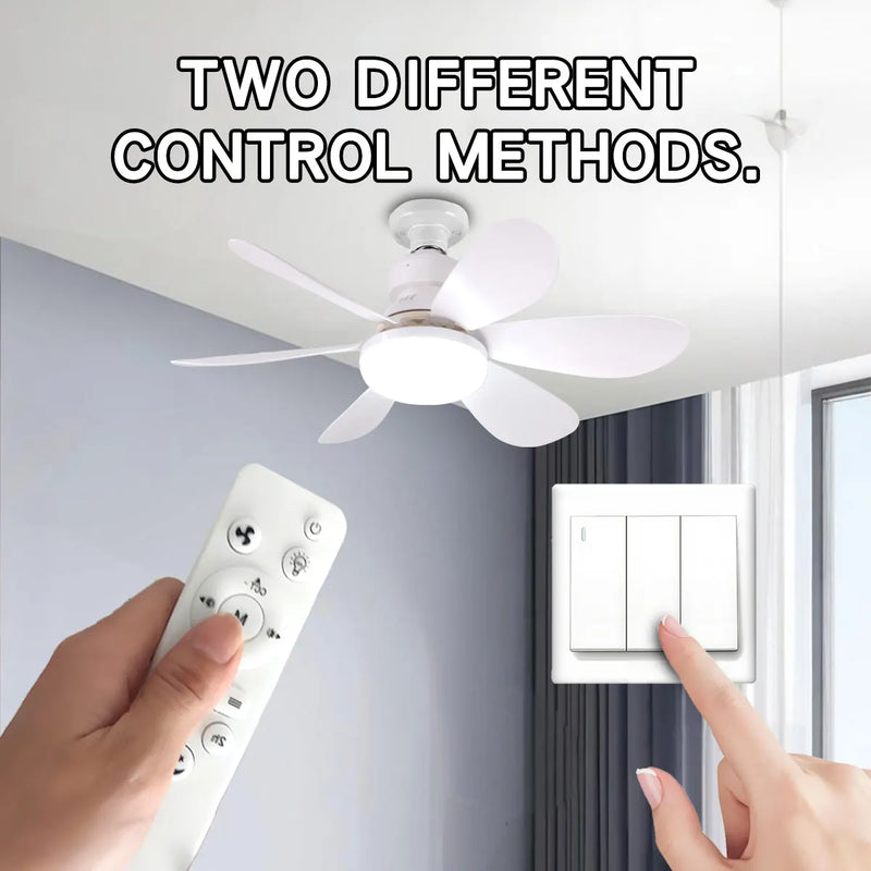 Modern 6-Blade Ceiling Fan with Remote-Controlled LED Light