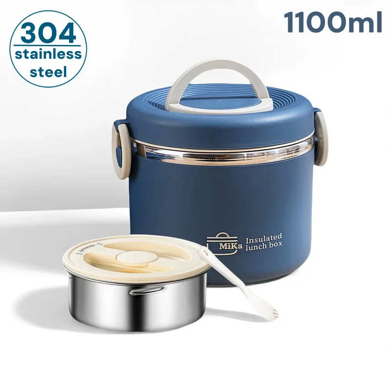 Insulated 304 Stainless Steel Lunch Box with Carry Bag