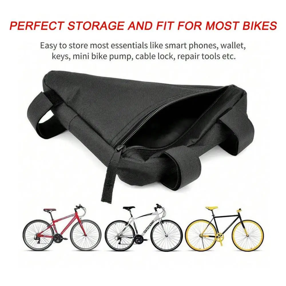 Waterproof Bicycle Frame Triangle Bag with Secure Straps