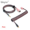 Handcrafted Coiled USB-A to Type-C Cable for Mechanical Keyboards
