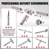 Magnetic Ratchet Screwdriver Set with Detachable T-Handle