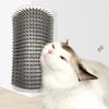 Corner-Mounted Cat Scratcher & Grooming Brush