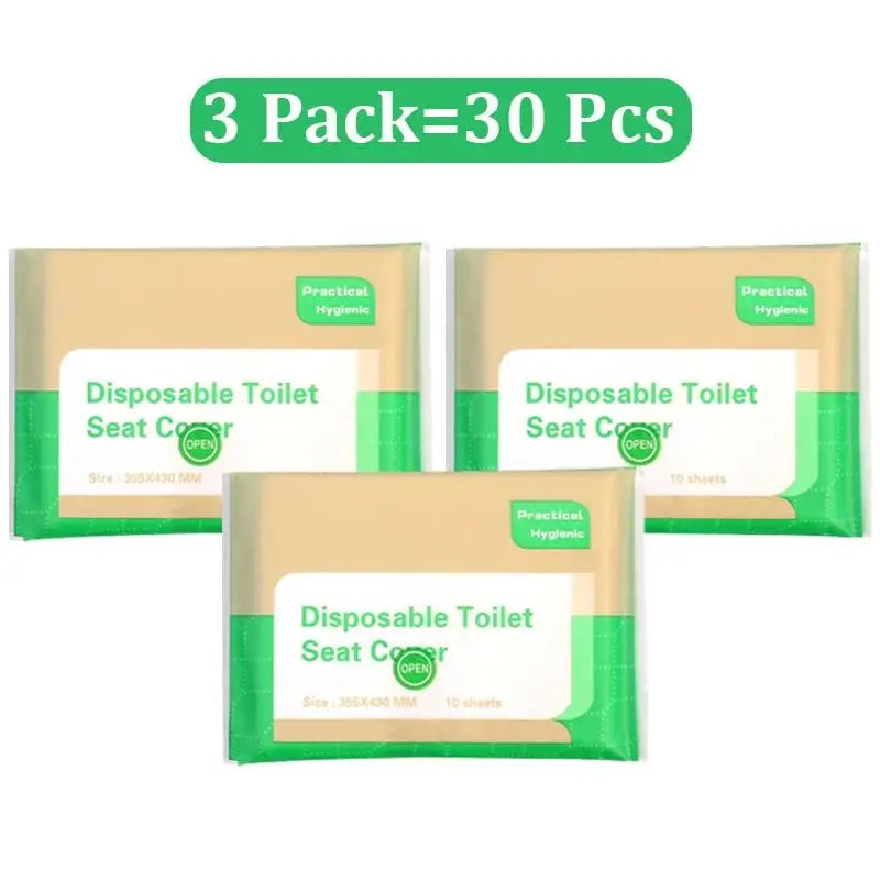 Portable Disposable Toilet Seat Covers (10-Pack)