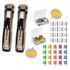 Clip Pusher Stapler with Binder Clips (2-Pack)