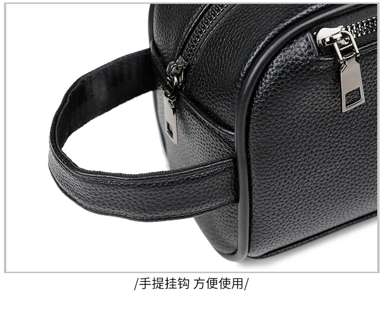 Men's PU Leather Casual Crossbody Clutch Bag