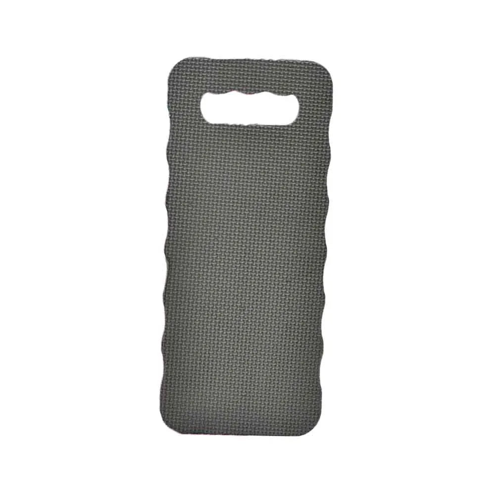 Gray high-density foam kneeling pad with a handle for gardening, yoga, and work