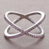 Bague en Forme de Croix avec Zircon Cubique
