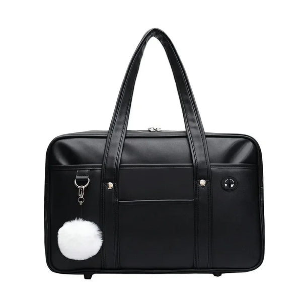 Japanese Preppy PU Leather Shoulder Bag