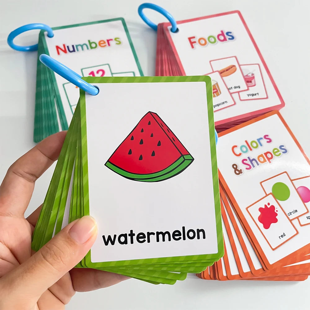 Early Learning Flash Cards for Kids – Colors, Shapes, Numbers, Fruits, Vegetables & Food