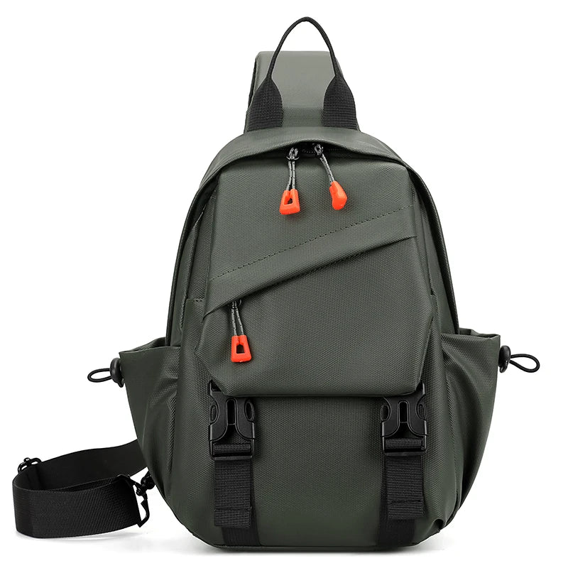 Men's Multi-Pocket Outdoor Chest Bag for Cycling and Hiking