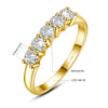 Five-Stone Moissanite Stacking Ring in 14K Gold Filled