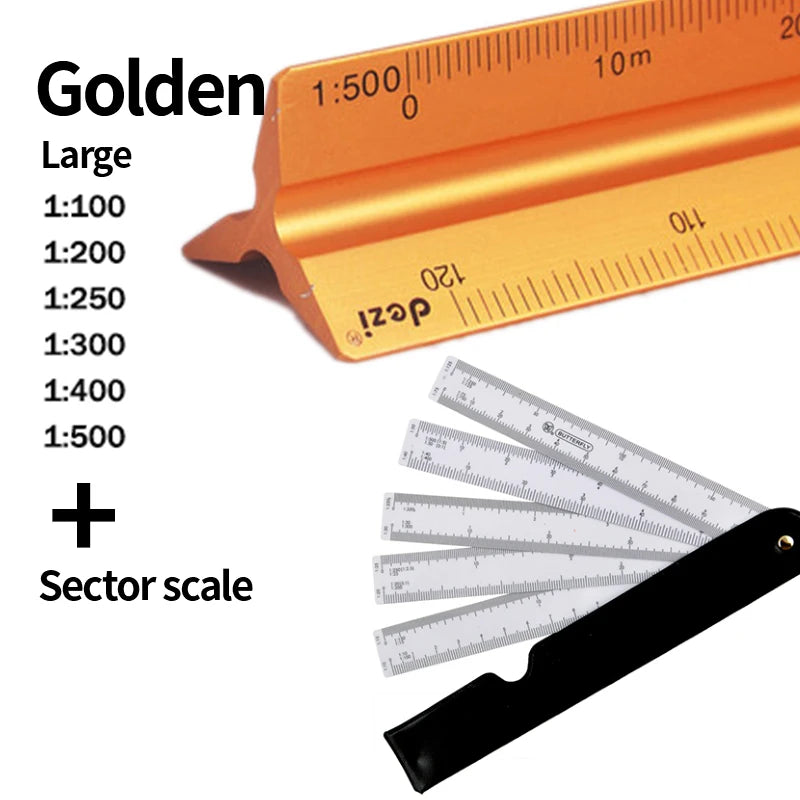 Triangular Scale Ruler 30cm – 6 Precision Scales for Drafting & Architecture