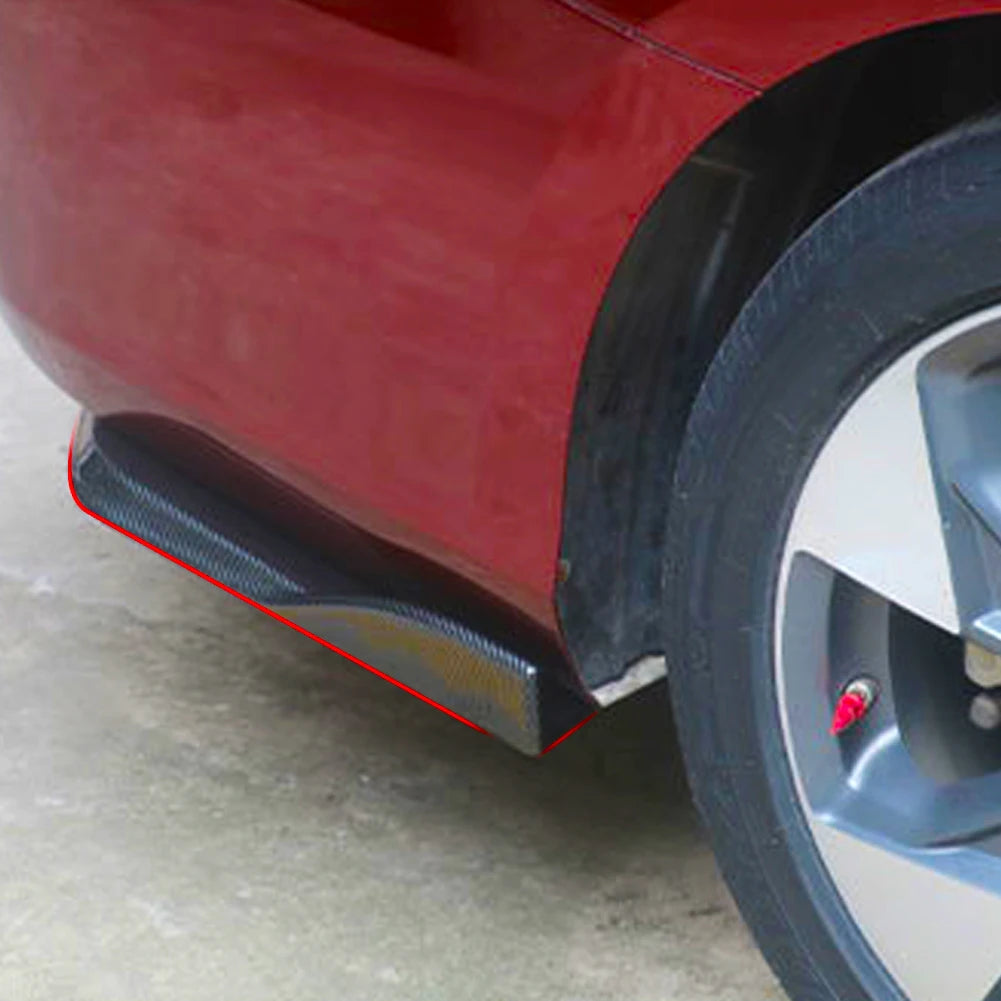 Universal Car Rear Bumper Splitters with Carbon Fiber Finish