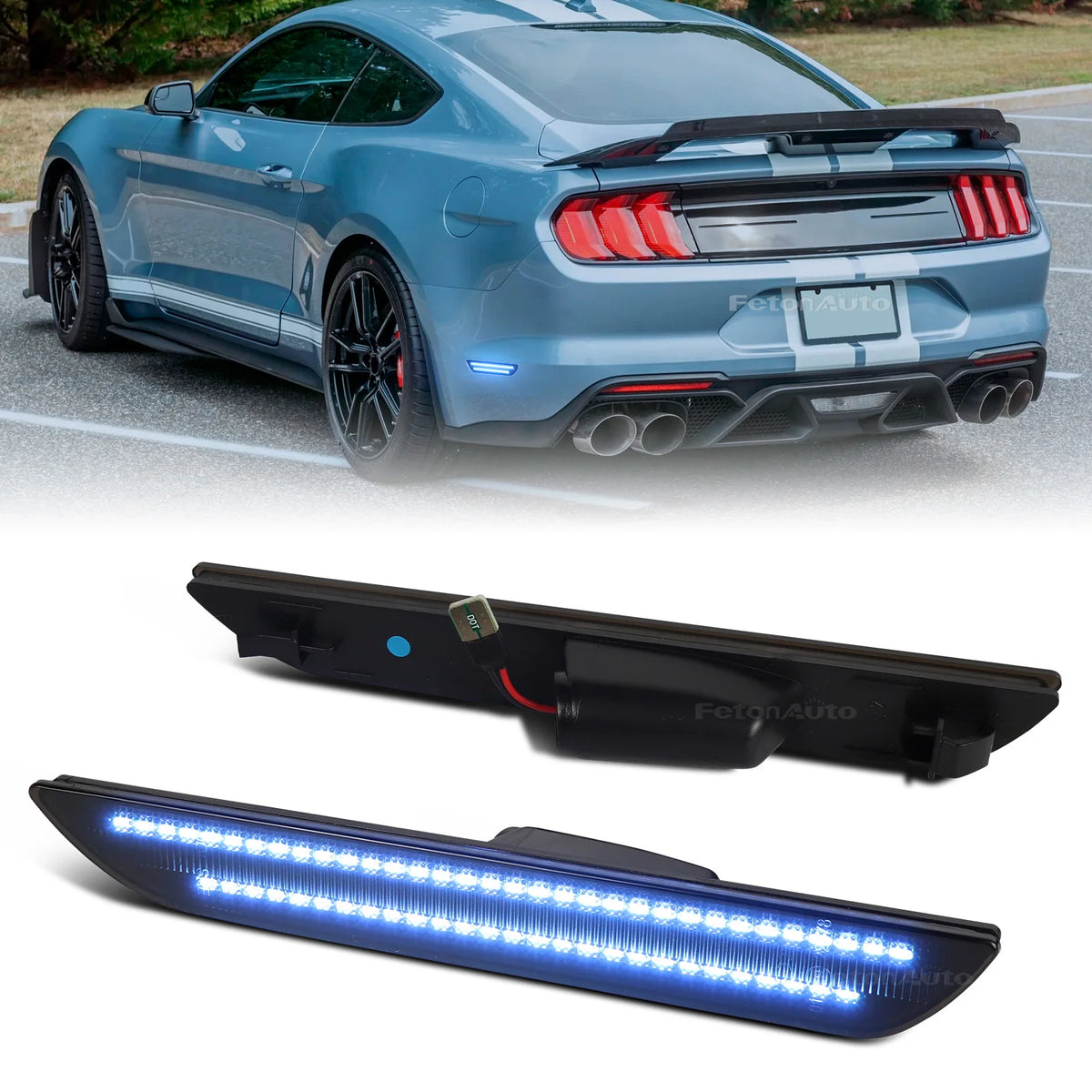 Dynamic LED Side Marker Lights for Ford Mustang 2015-2023