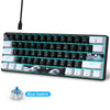 Compact 61-Key Mechanical Gaming Keyboard with Blue Switches