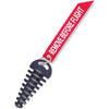 A black rubber exhaust wash plug with a red tag and keychain for motorcycles and dirt bikes