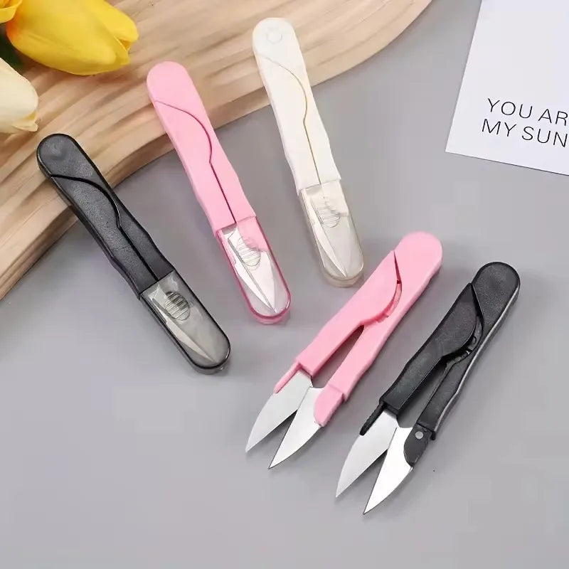 Compact Stainless Steel Sewing Scissors for Embroidery & Crafting