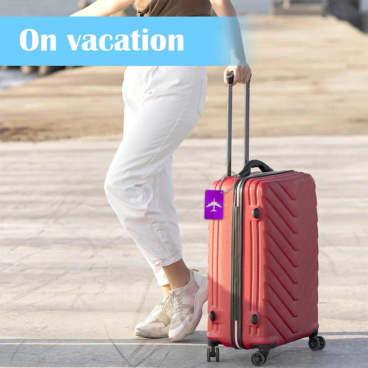 Aircraft-Grade Aluminum Luggage Tag with ID Card Slot