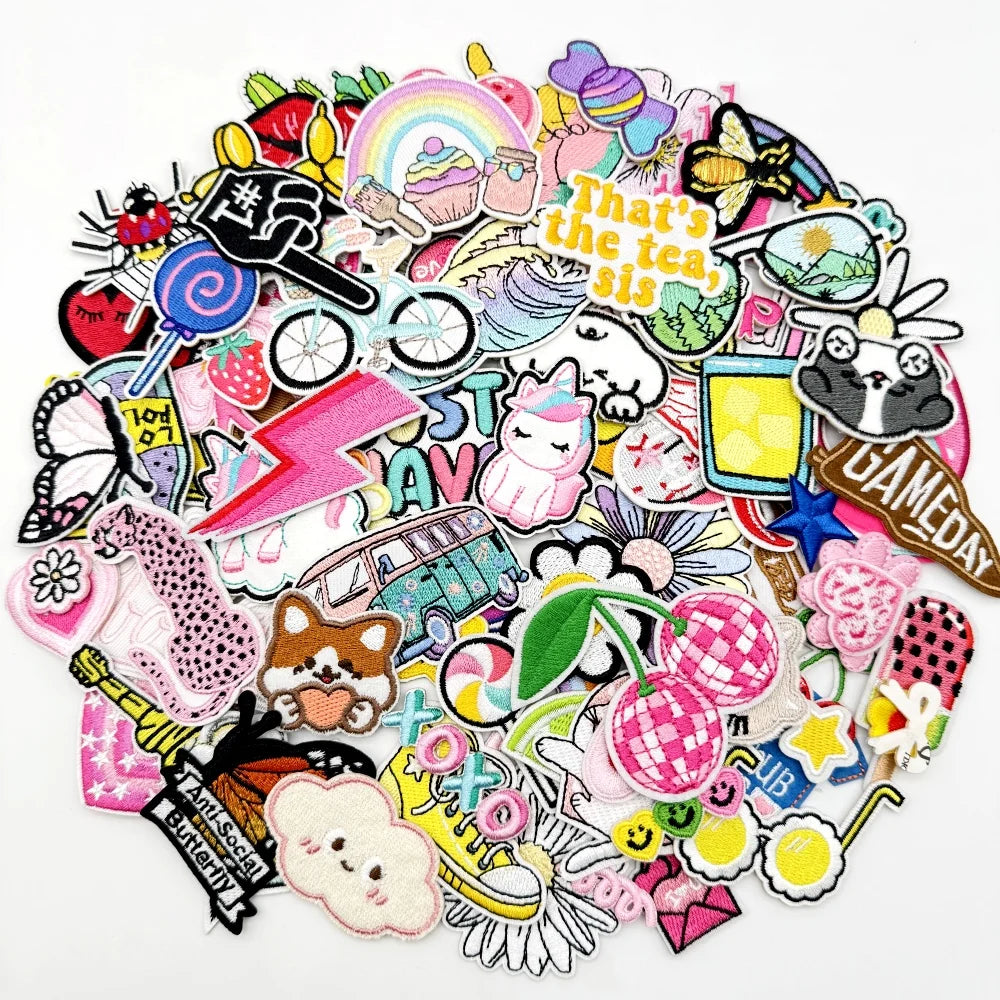 Assorted Cartoon Embroidery Patches for DIY Clothing and Accessories