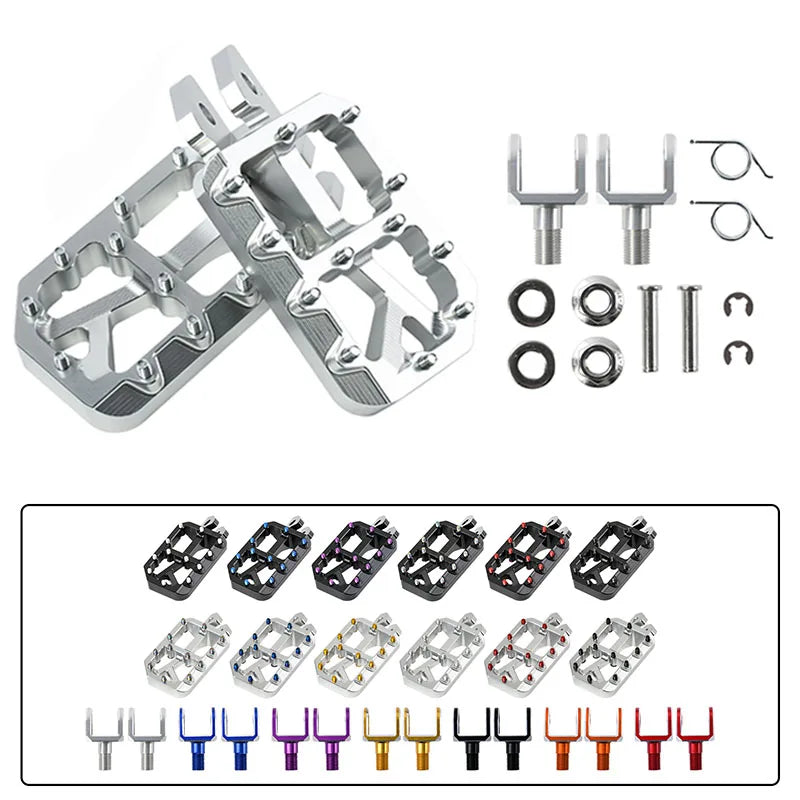 Durable Aluminum Footpegs with Pedal Bracket for Electric Dirt Bikes