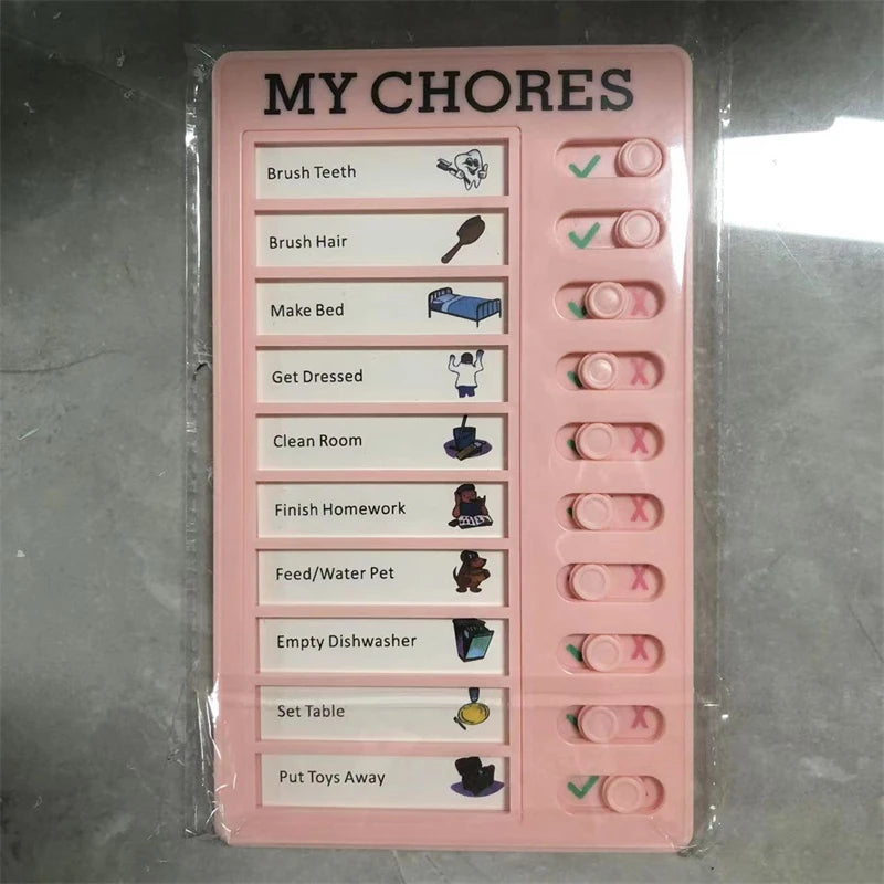 Reusable Kids Chore Chart with Daily Task Checklist