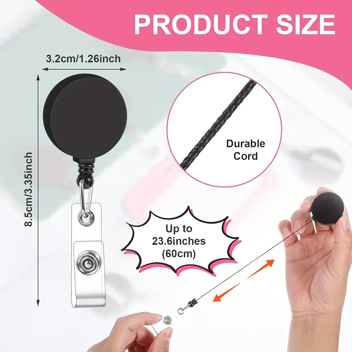 Retractable Badge Reel with Rotating Clip