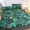 Non-Slip Fitted Sheet with Elastic Edges – Geometric Print, Soft Cotton Feel