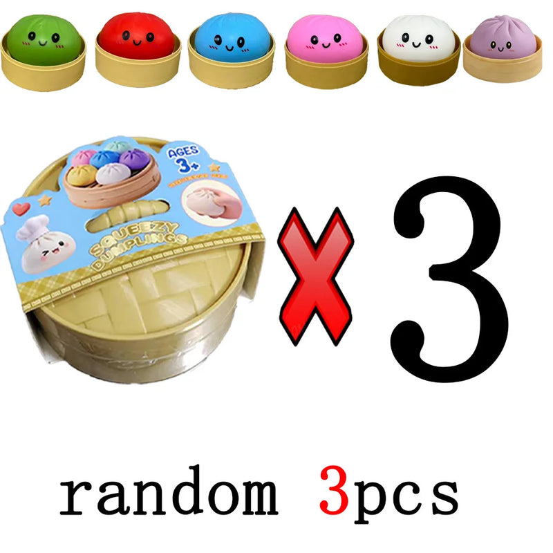 Juguete Antiestrés Squishy de Dumpling con Purpurina