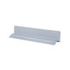 A white flexible silicone sink splash guard with suction cups.