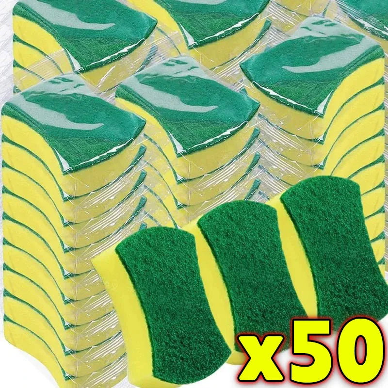 Microfiber Scrub Sponges for Kitchen Cleaning (5-Pack)
